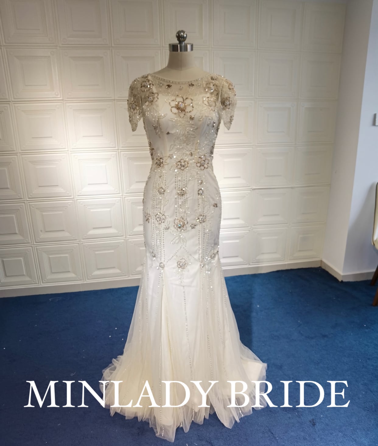 ビジュー ソフトマーメイド ウェディングドレス | MINLADY BRIDE