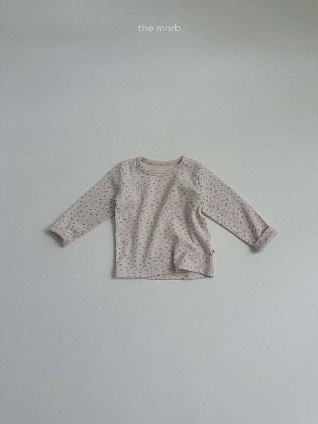 《予約》送料無料【minirobe】Cotton Eyelet Long Sleeve Tee
