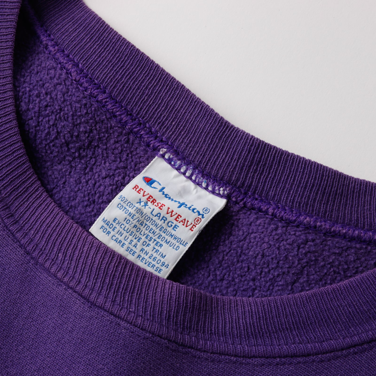 希少】90s champion Reverse Weave fade purple Vintage sweat made in