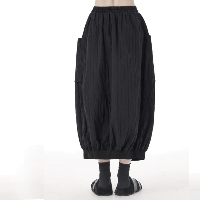 High neck nylon gather setup C0955