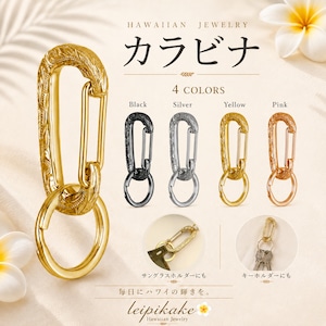 《選べる4色》カラビナ サングラスホルダー 鍵 キーホルダー ハワイアンジュエリー ステンレス キーチェーン 幸運 ギフト ラッピング無料 送料無料 lei-GKSS08