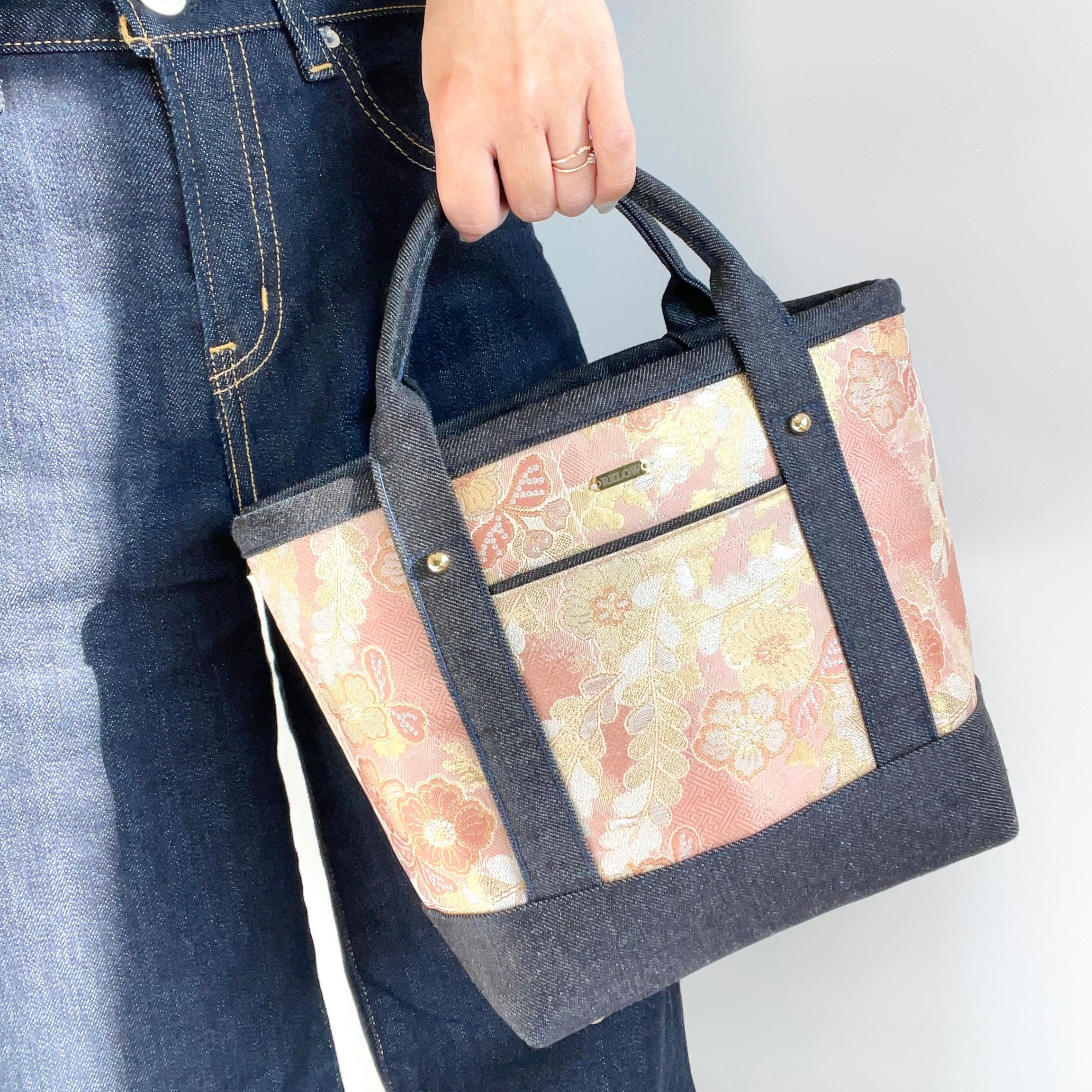 Upcycled denim the tote bag デニム デニムリメイク ポケットたくさん