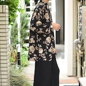 Liz sport flower pattern sheer shirt
