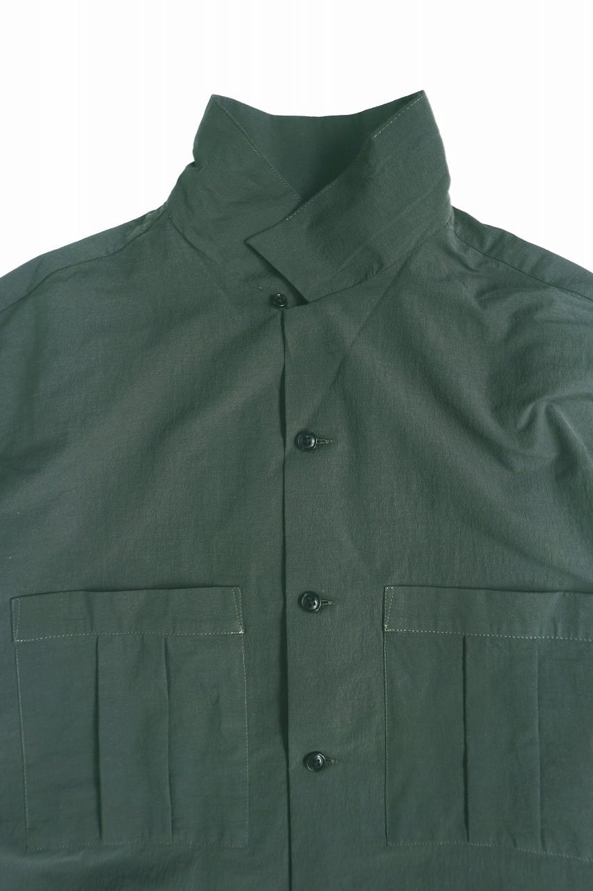 Paper Like Open Collar S/S Shirt