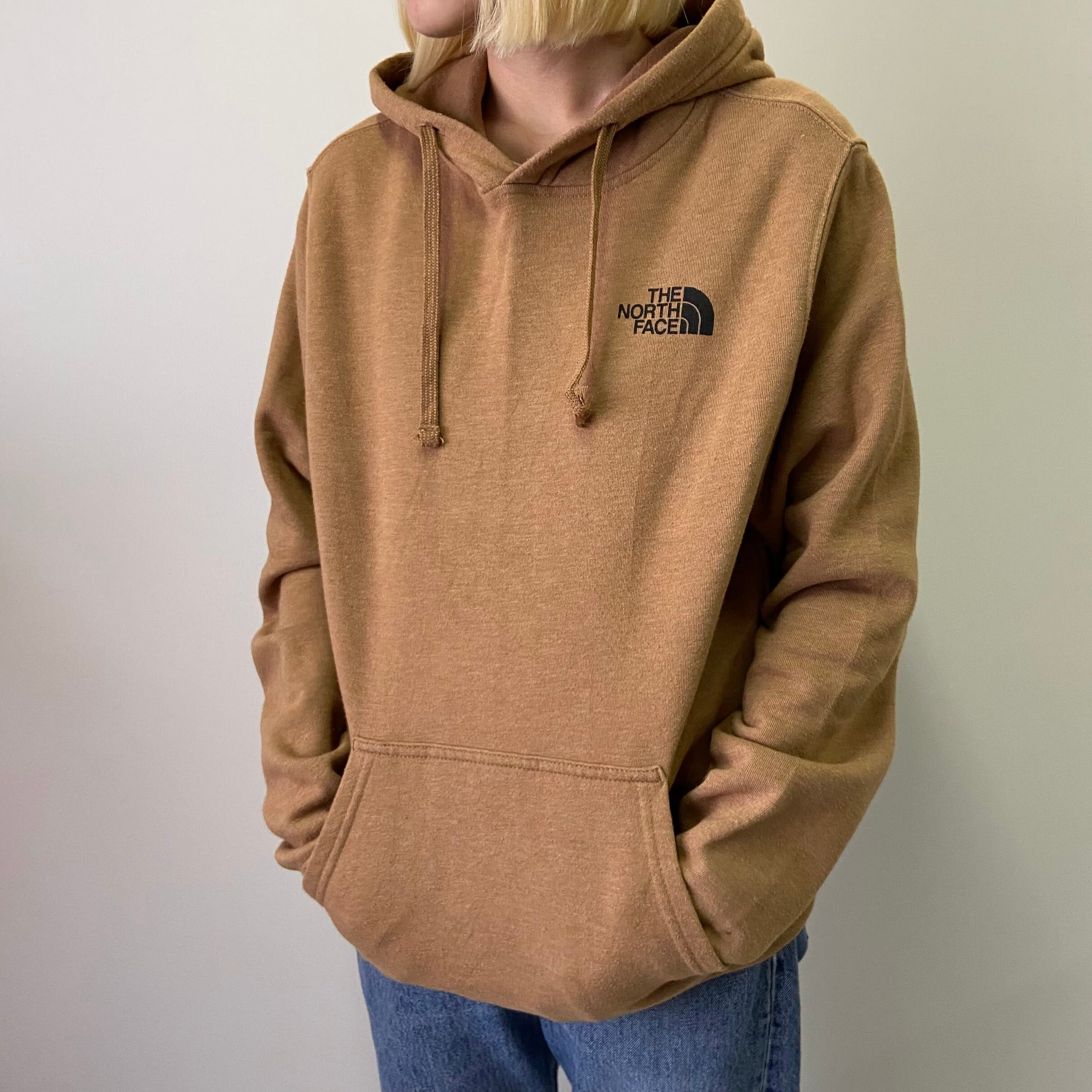 The North Face ザ ノースフェイス ワンポイントロゴ バックプリント プルオーバー スウェットパーカー メンズs 古着 ブラウン 茶色 パーカー Cave 古着屋 公式 古着通販サイト
