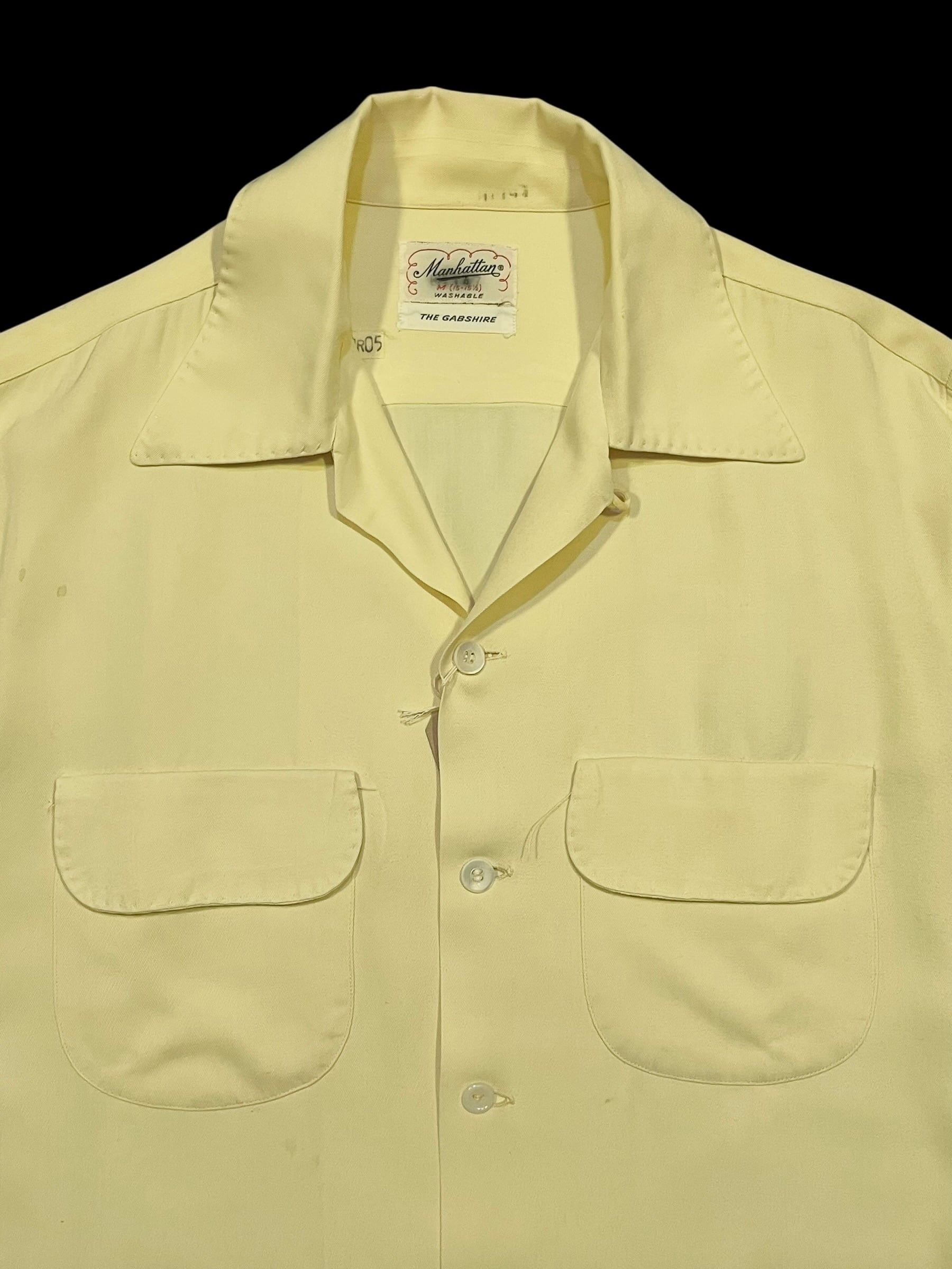 トップス 50s Manhattan rayon gabardine shirt 50s Manhattan Rayon Gabardine Shirt 50年代 マンハッタン レーヨン