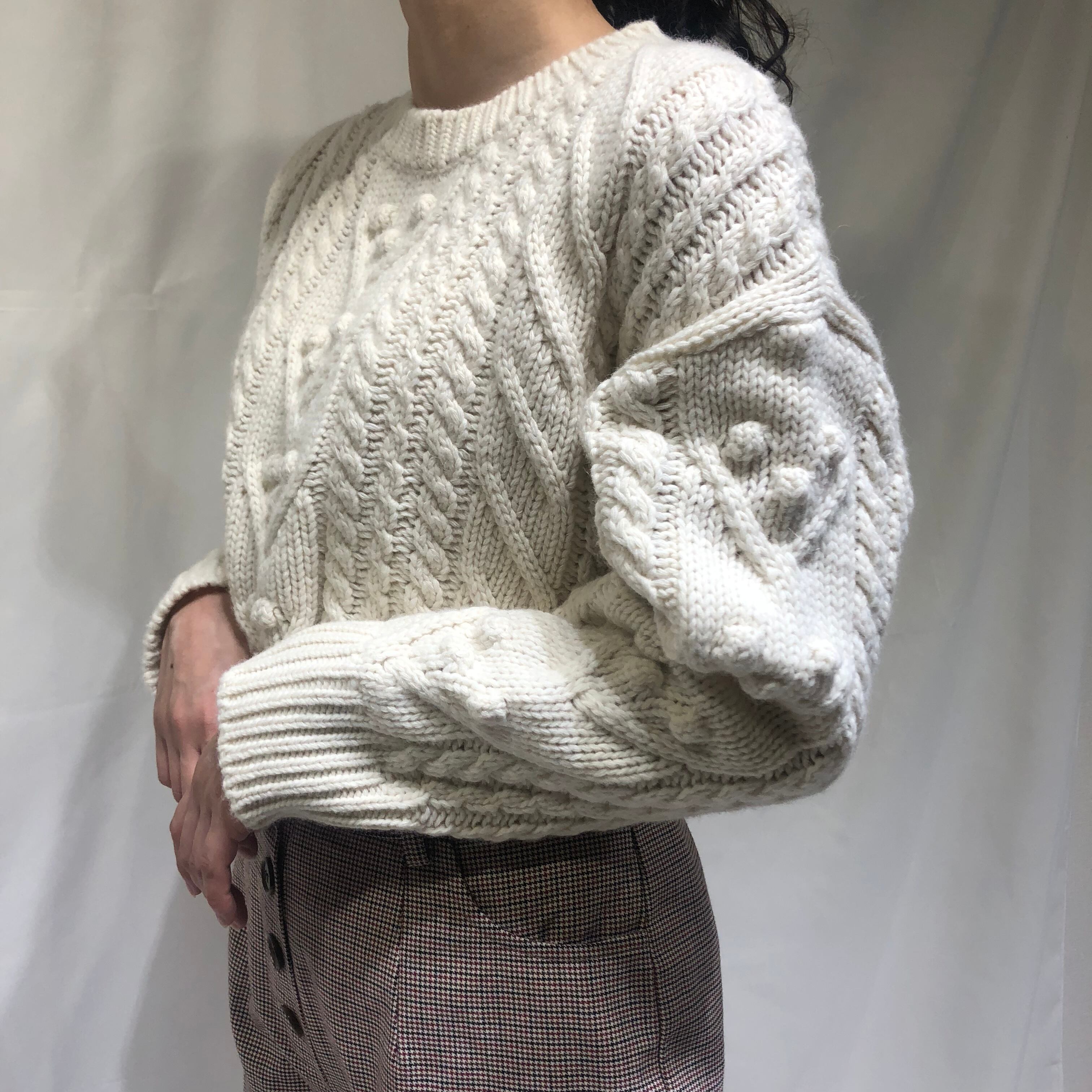 cable knit milky