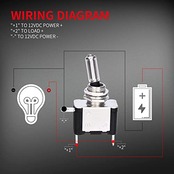 Kiligen ミサイルスイッチ 12V-24V 20A 3個セット LED搭載 3極タイプ ON-OFF (赤い)