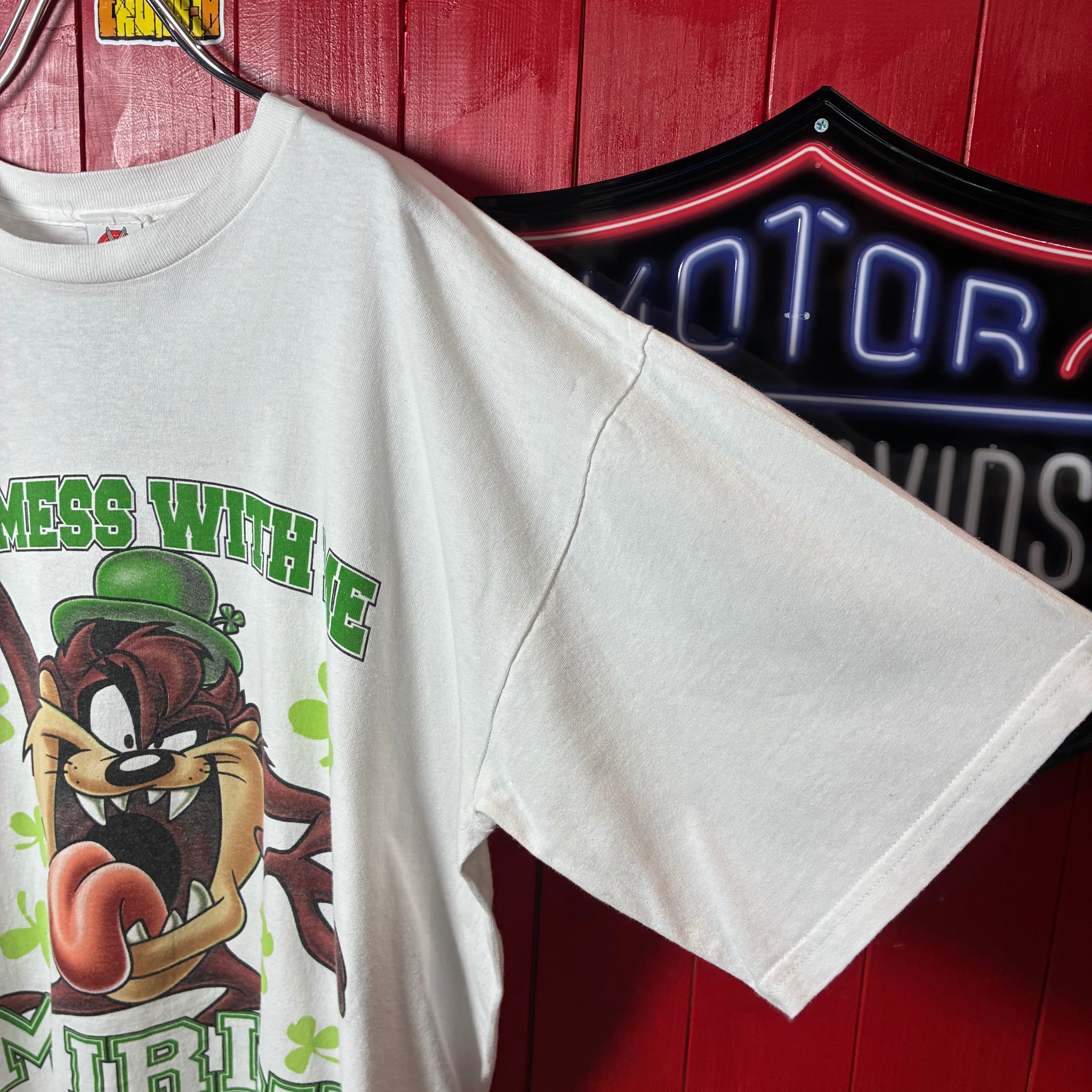 90s LOONEY TUNES タズマニアンデビル キャラクターTシャツ 白