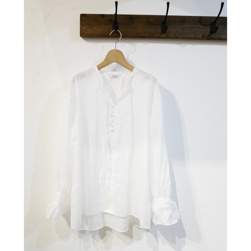 MANON │ LINEN PULL OVER RIBBON BLOUSE