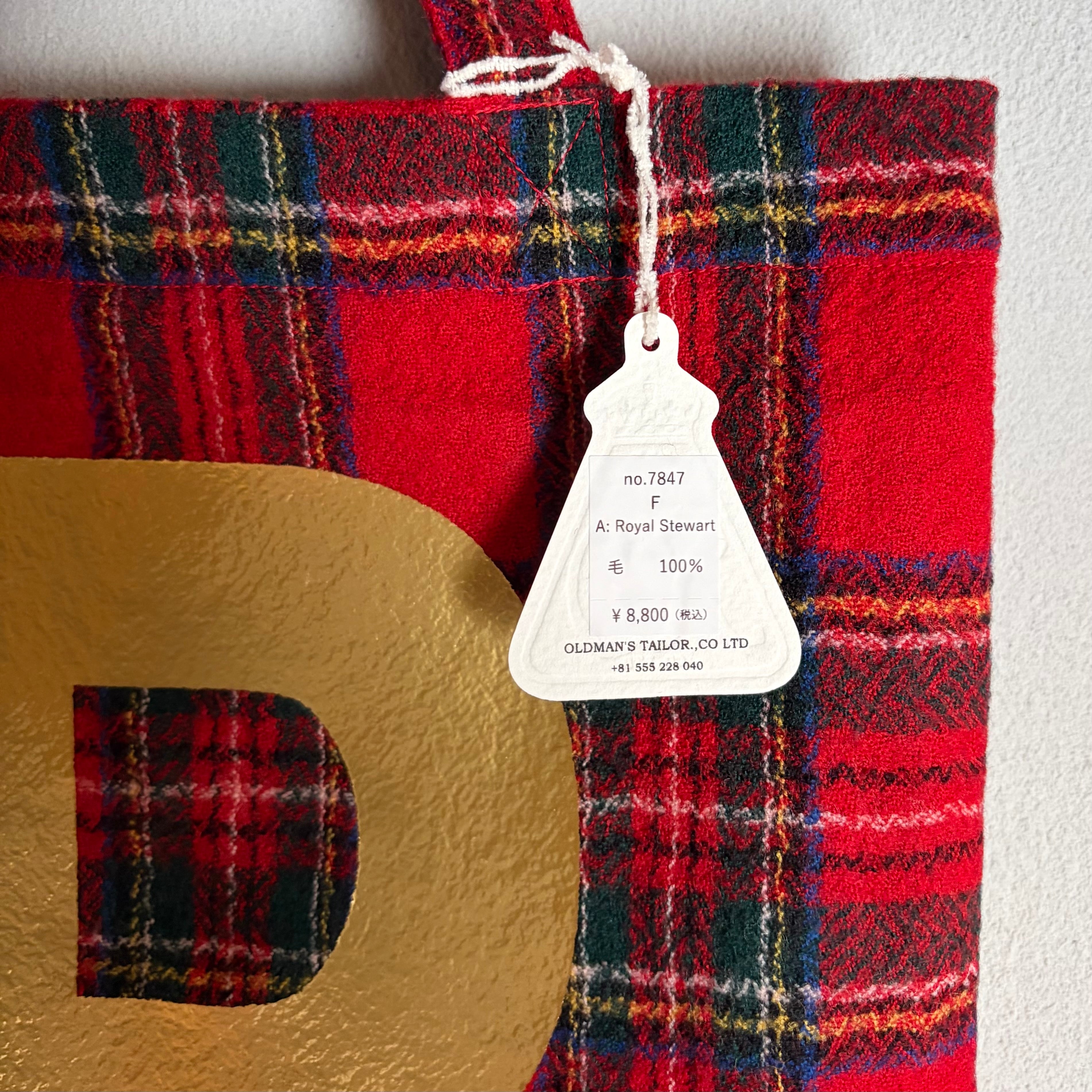 R&D.M.Co-/OLDMAN'S TAILOR / TARTAN CHECK R TOTE BAG/ タータン