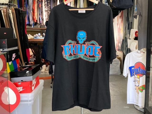 15%OFF MORE SALE RHUDE SKULL AND SNAKE OVERSIZED TEE XL BLACK 40404
