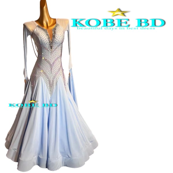 【社交ダンスドレス】⭐️【商品番号AIー 240522】スタンダードドレス (ブルー系)