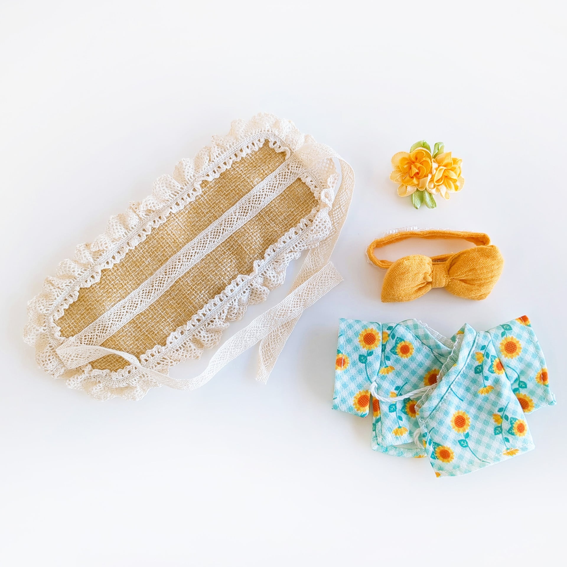 SF-731【10cm】夏の花の浴衣セット | Little Closet │ ぬい服・ぬい活