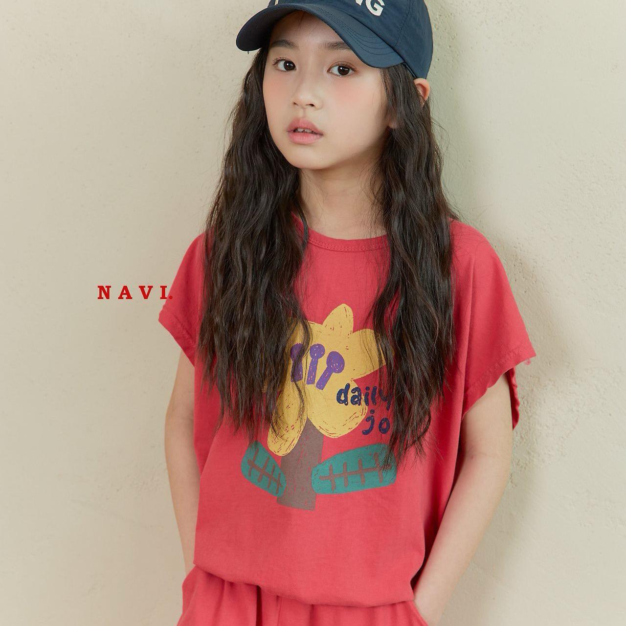 «予約»«ジュニアサイズあり»«navi» デイリートップス 2colors