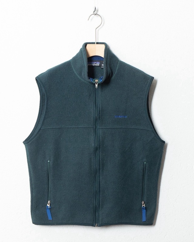 "Patagonia" chinchilla zip up vest / SIZE:M / COLOR:GREEN