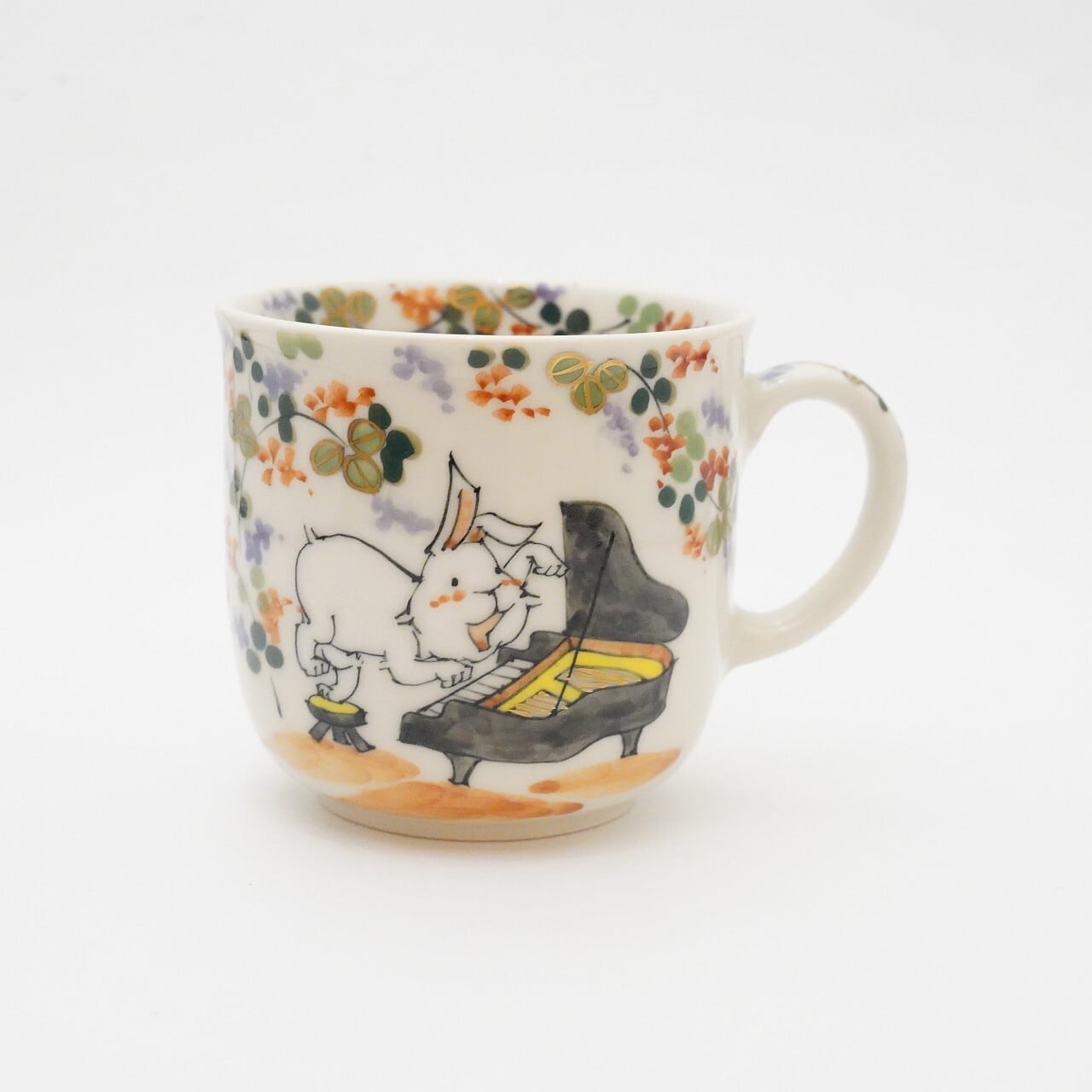 【林民和】マグカップ ピアノバイオリンうさぎ 69