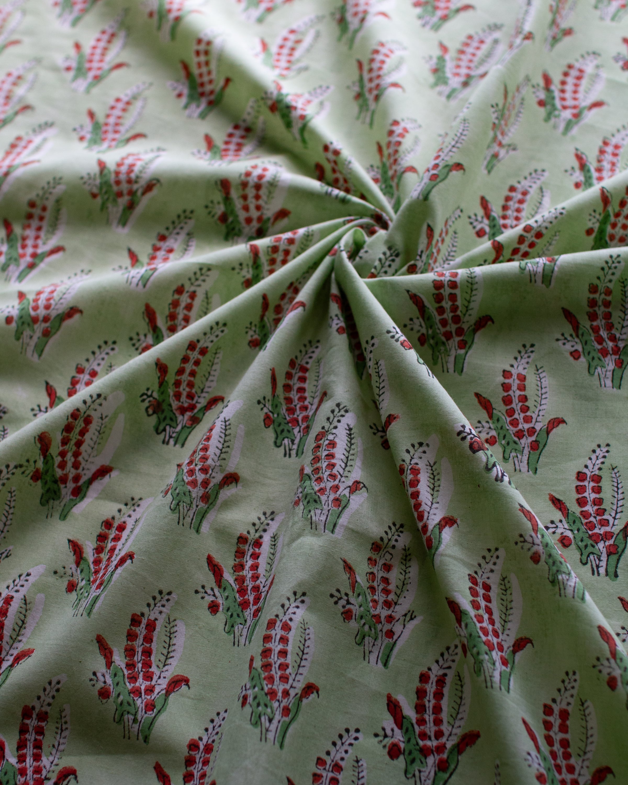 Block print FABRIC. <Tn Abundance>