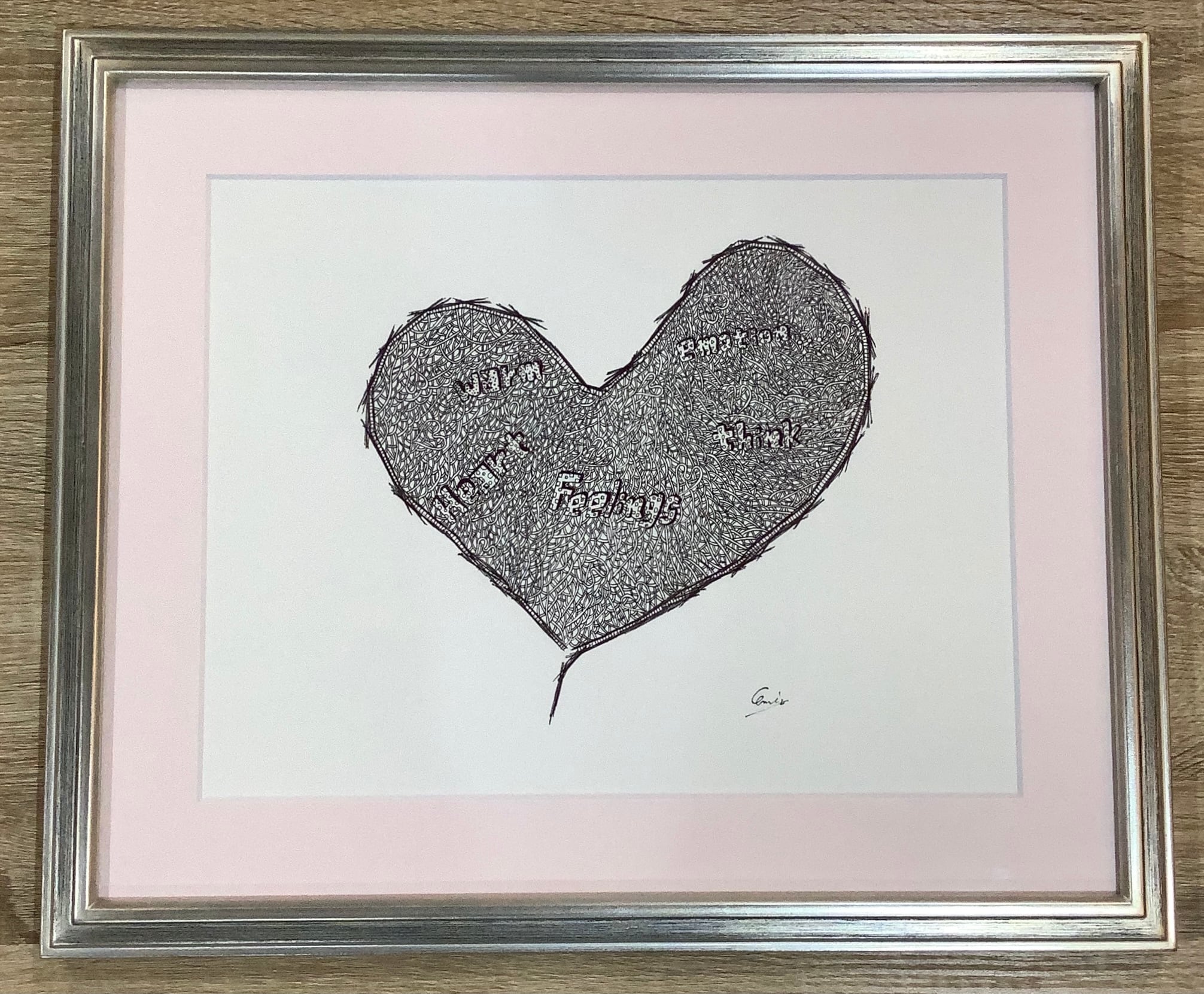 Emotion heart ( 感情ある心 ) ジップパーカー ヘザーグレー | ACFブランド