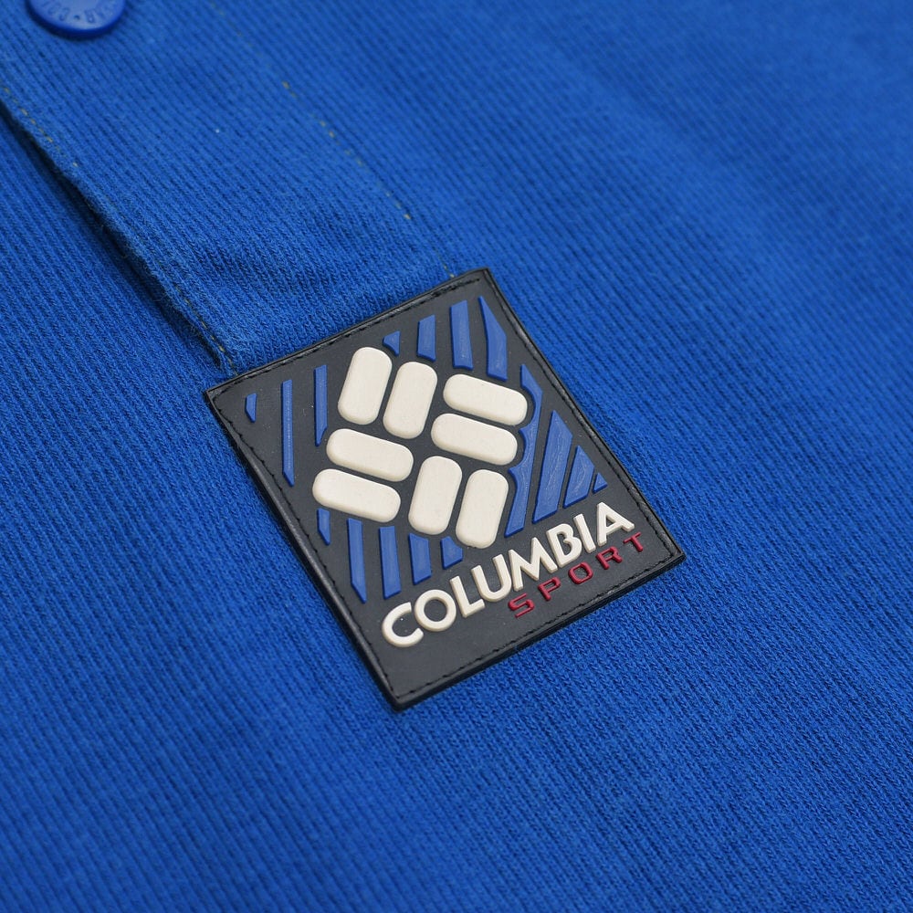 90s~ Columbia コロンビア バイカラー 長袖 ポロシャツ ブルー 90s~ Columbia コロンビア バイカラー 長袖 ポロシャツ ブルー