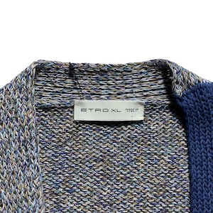 ETRO palm tree embroidery knit cardigan