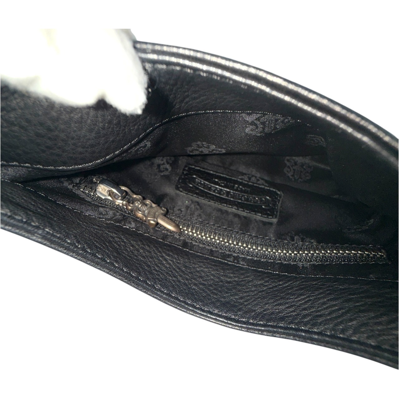 【CHROME HEARTS】クロムハーツ VIV BAG ダガー レザーショルダーバッグ ブラック