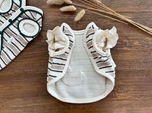 予約  【pecoramou select】 Waffle Dangara Frill Vest