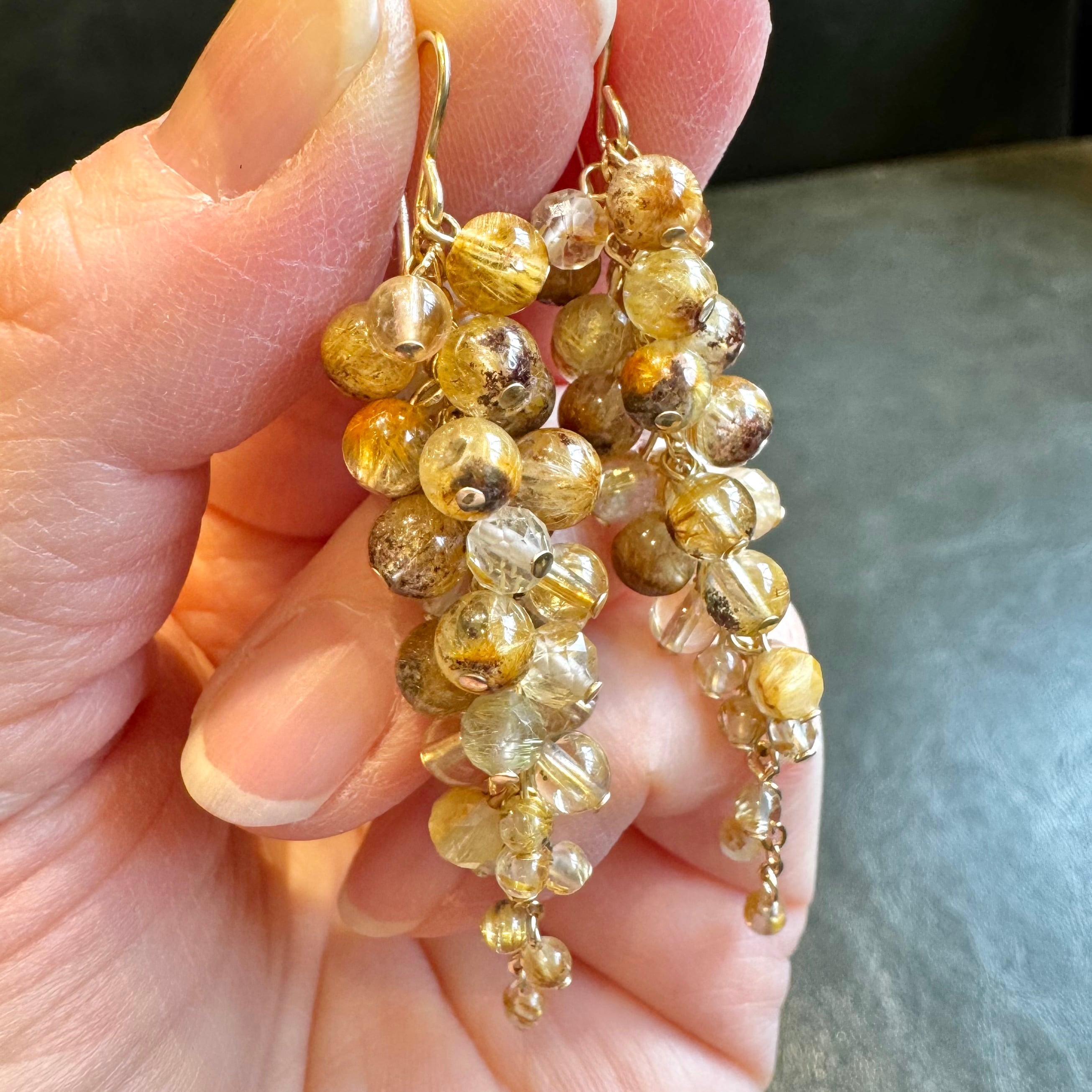 フォッシルコーラル＊ピアス・ピンク系大きめ花柄 | Style du nature