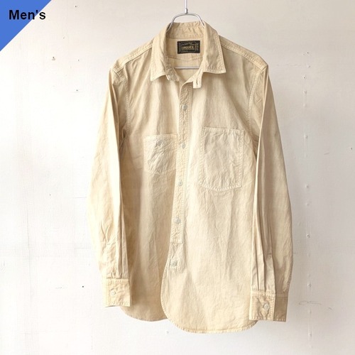 【26AW】Orgueil シャトル織機レギュラーカラーシャツ 1913s Work Shirt　（Beige）