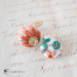 サリーボーダーのクリップ◎マルチスパンコール／花H【つばめボビンのクリップシリーズ】