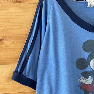 【Disney】USA製 ヴィンテージ オールド ディズニー ミッキーマウス リンガー Tシャツ  XL