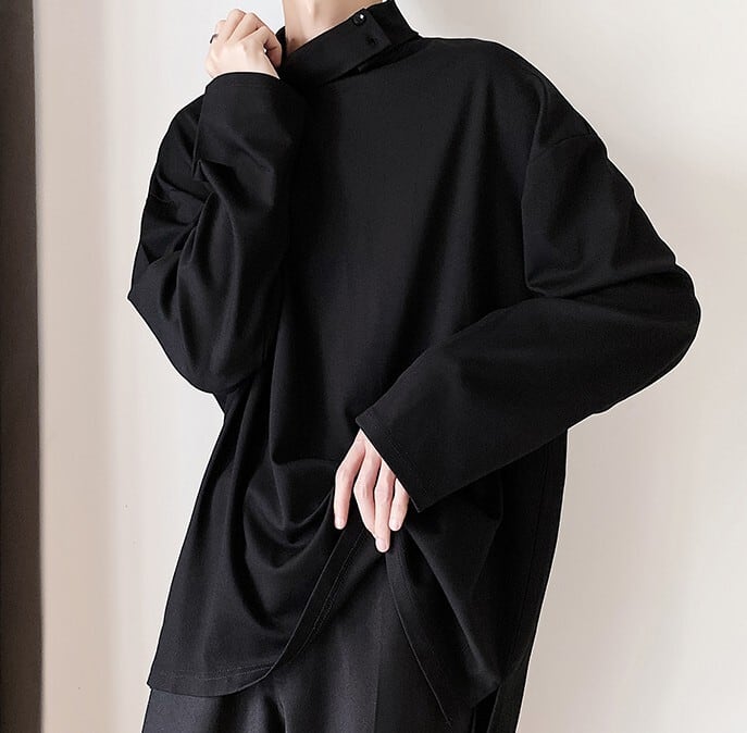 ハイネックデザインシャツ | Black or White ハイネックデザインシャツ | Black or White
