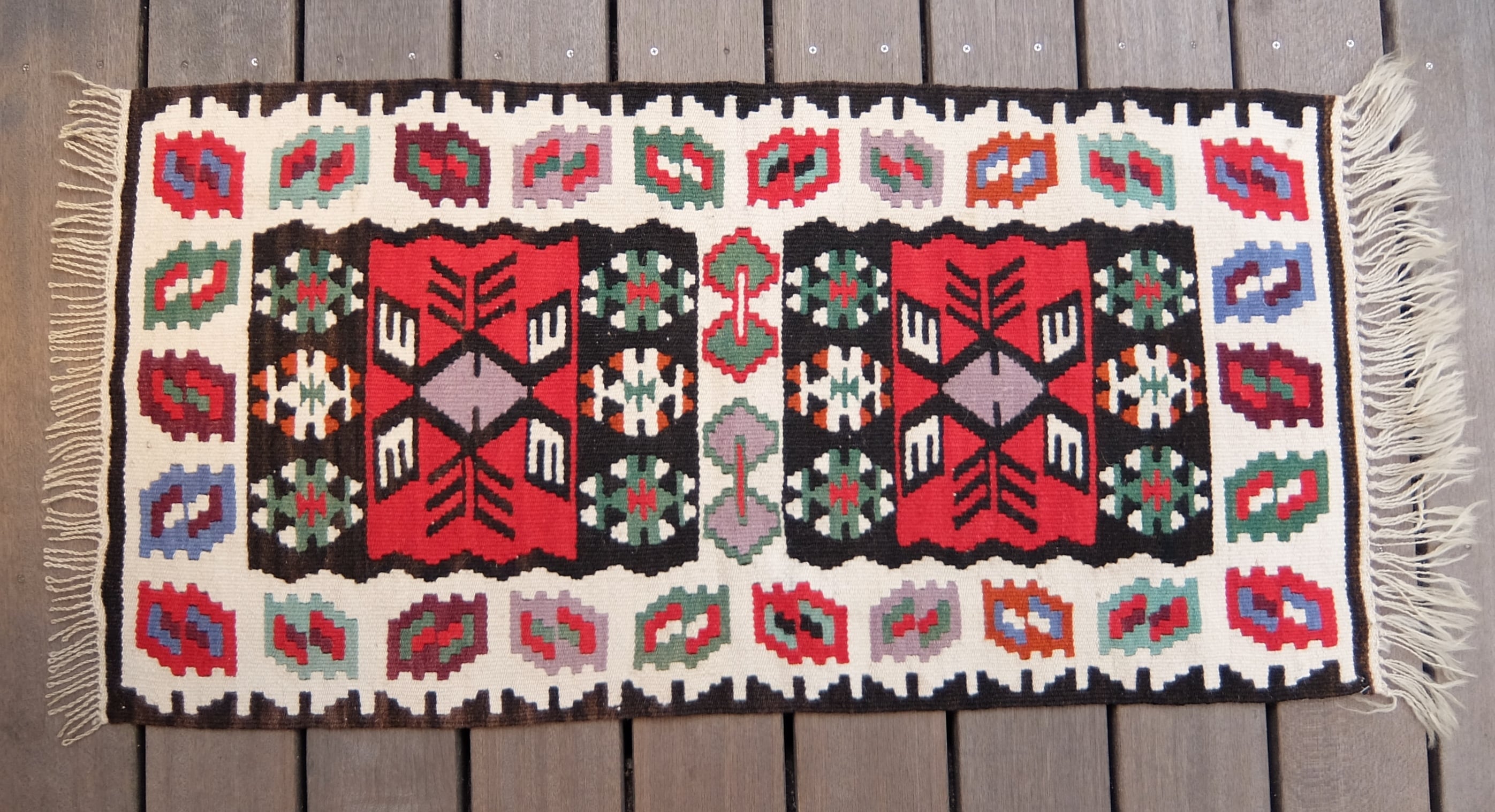 希少BIG！60s〜70sアメリカアンティーク　ネイティブ柄ウールラグUSA古着 Native rug／ネイティブ ラグ | BIG TIME ｜ヴィンテージ 古着 BIGTIME