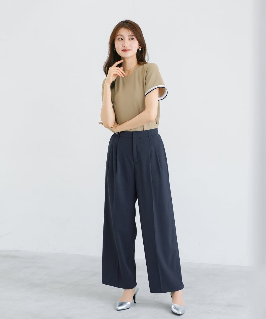 ラクして整うカセット服 】 さらさらオックス・袖口シアーブラウス