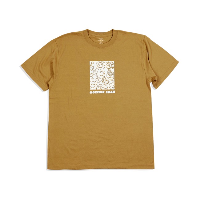 スクエアMOKMOKtee/サンドカーキ（MK-496)
