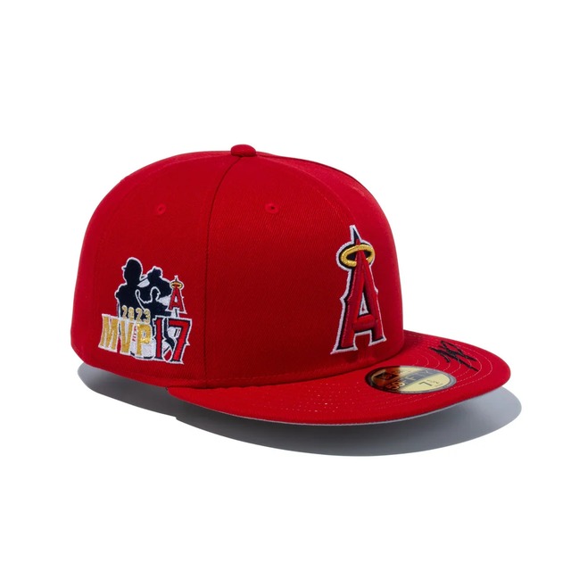 NEW ERA 59FIFTY/5950 Shohei Ohtani American League MVP & Home Runs Leaders ロサンゼルス・エンゼルス スカーレット　日本正規品