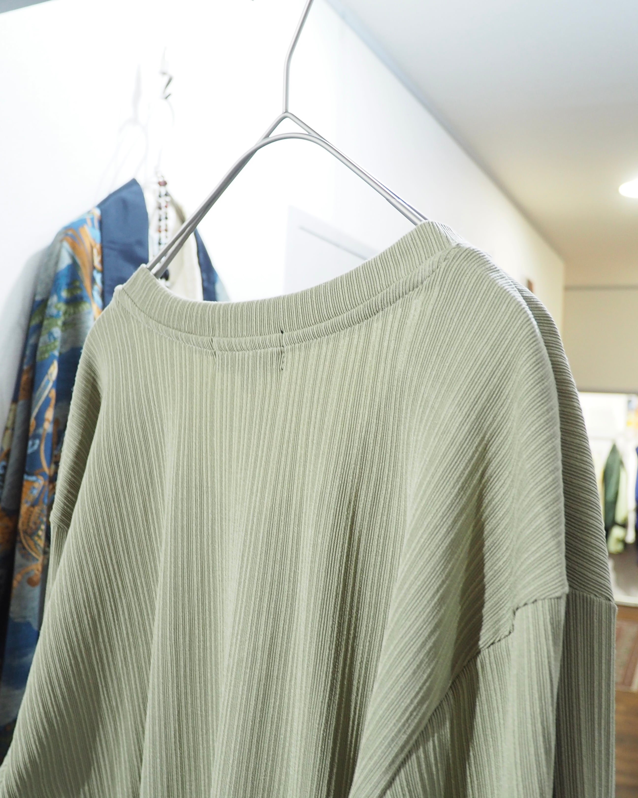 " MICHEL KLEIN HOMME " Pleats Design Long sleeve Tee