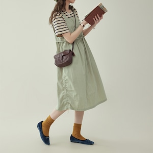 light green waist stitch skirt