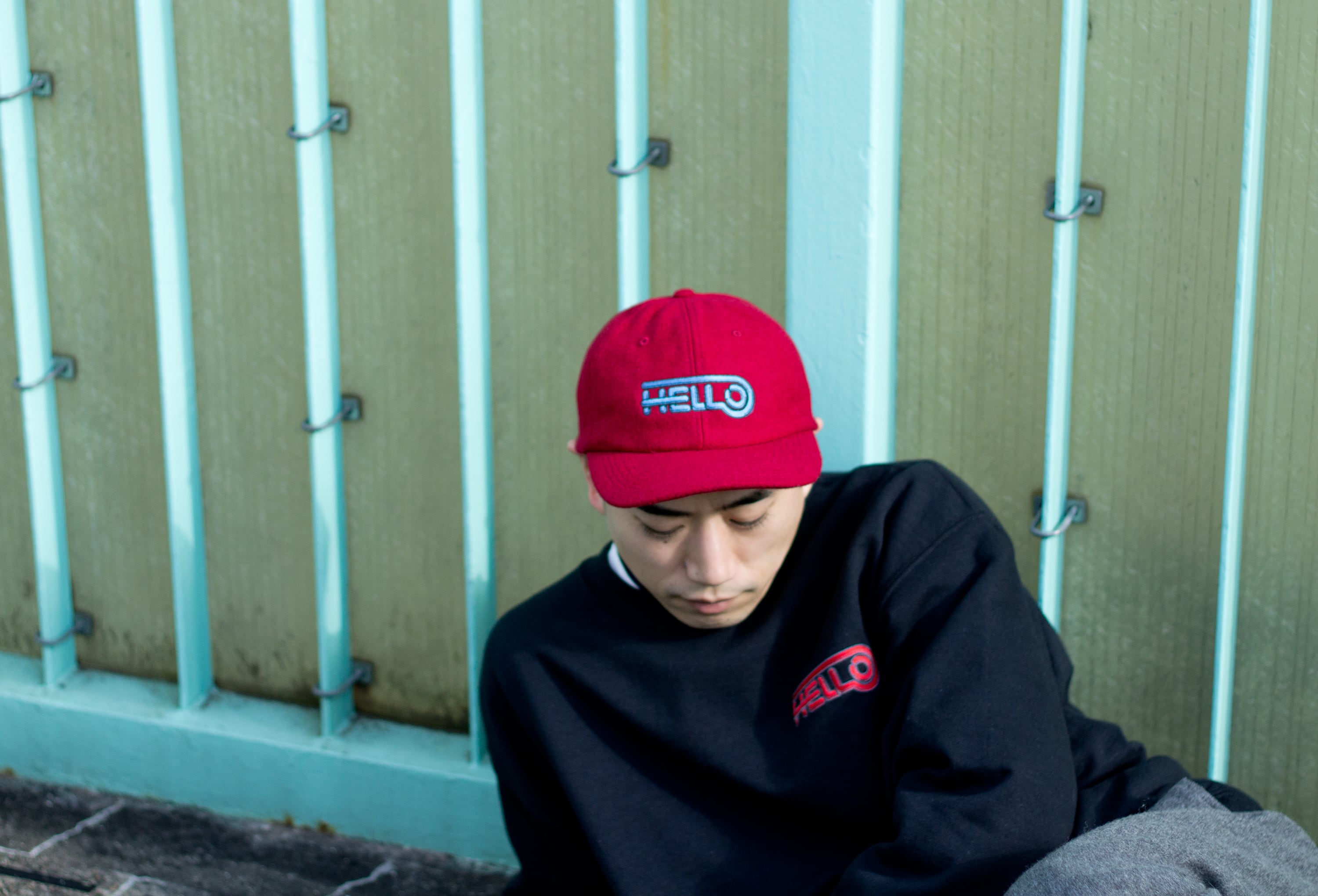 HELLO WOOL BB CAP #RED