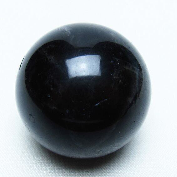 モリオン 丸玉 35mm 黒水晶 スフィア 置物 一点物 141-8025