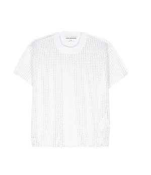 JUNYA WATANABE エステル袋編み×メッシュ柄エンボス加工