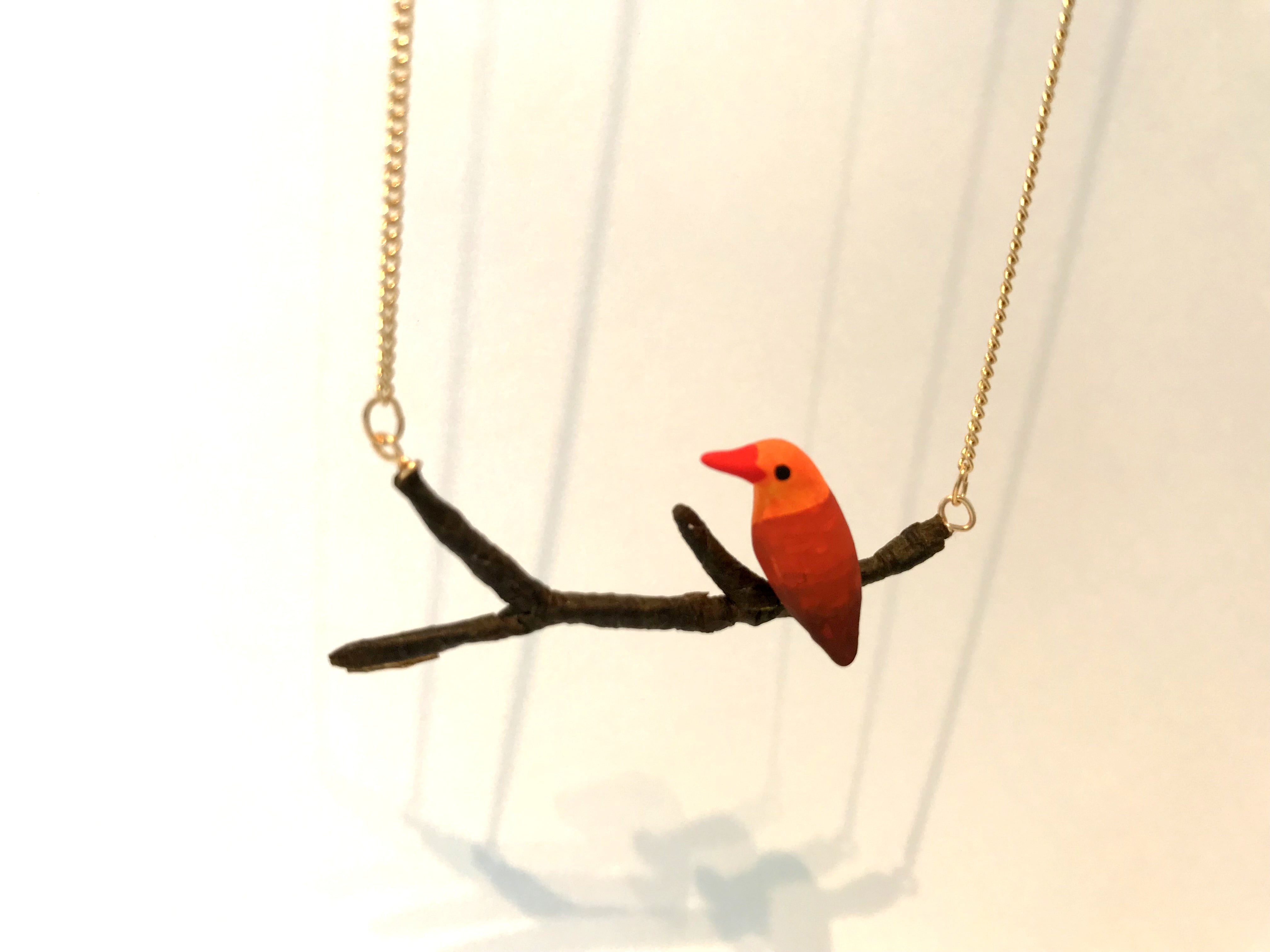 枝乗りアカショウビンネックレス | toriko