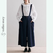 ふわっと広がる♪ワイドデニムサロペット P0081