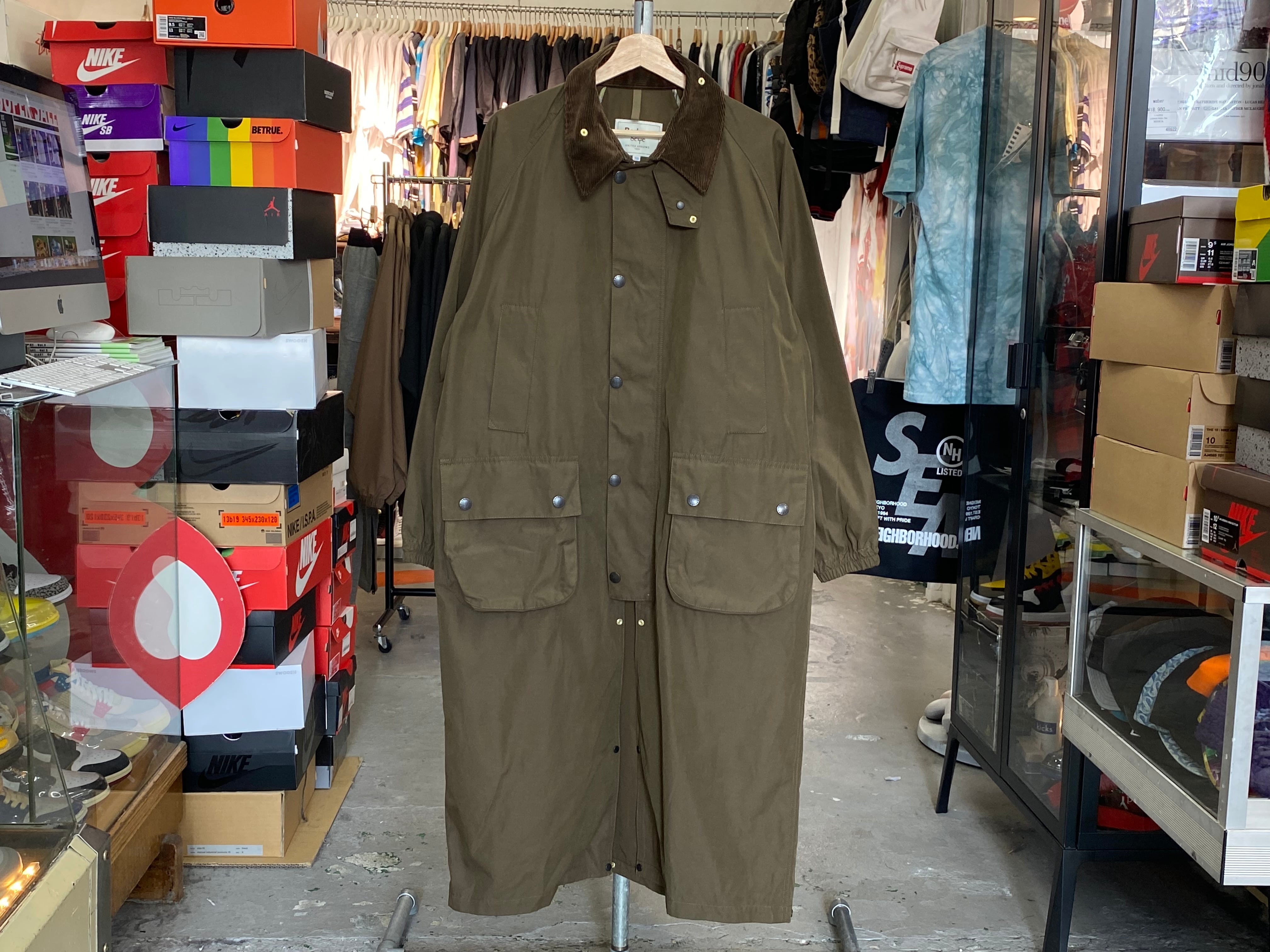 BARBOUR × SCYE × UNITED ARROWS 30th EX COAT OLIVE 38 12025 | BRAND ...