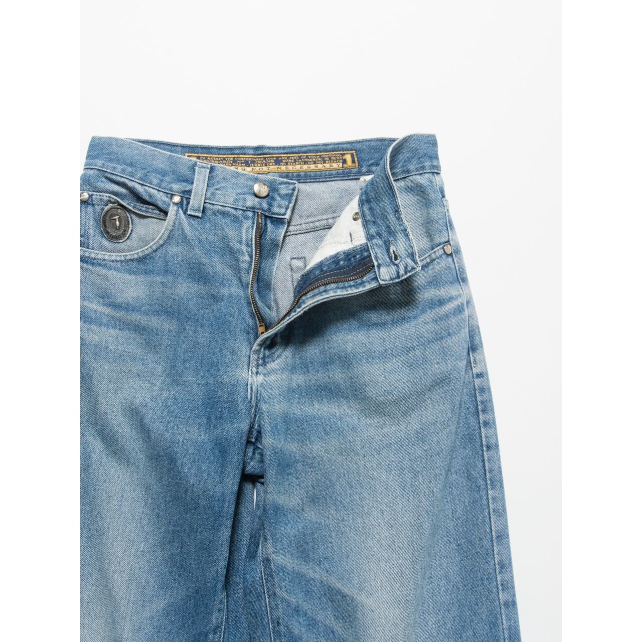 【TRUSSARDI JEANS】Made in Italy 90's wide denim W30（トラサルディ イタリア製ワイドデニム ジーンズ）2b