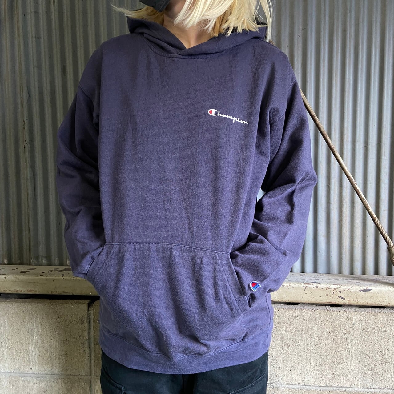 ヴィンテージ　Champion　チャンピオン　ナイロンジャケット　薄手　　L