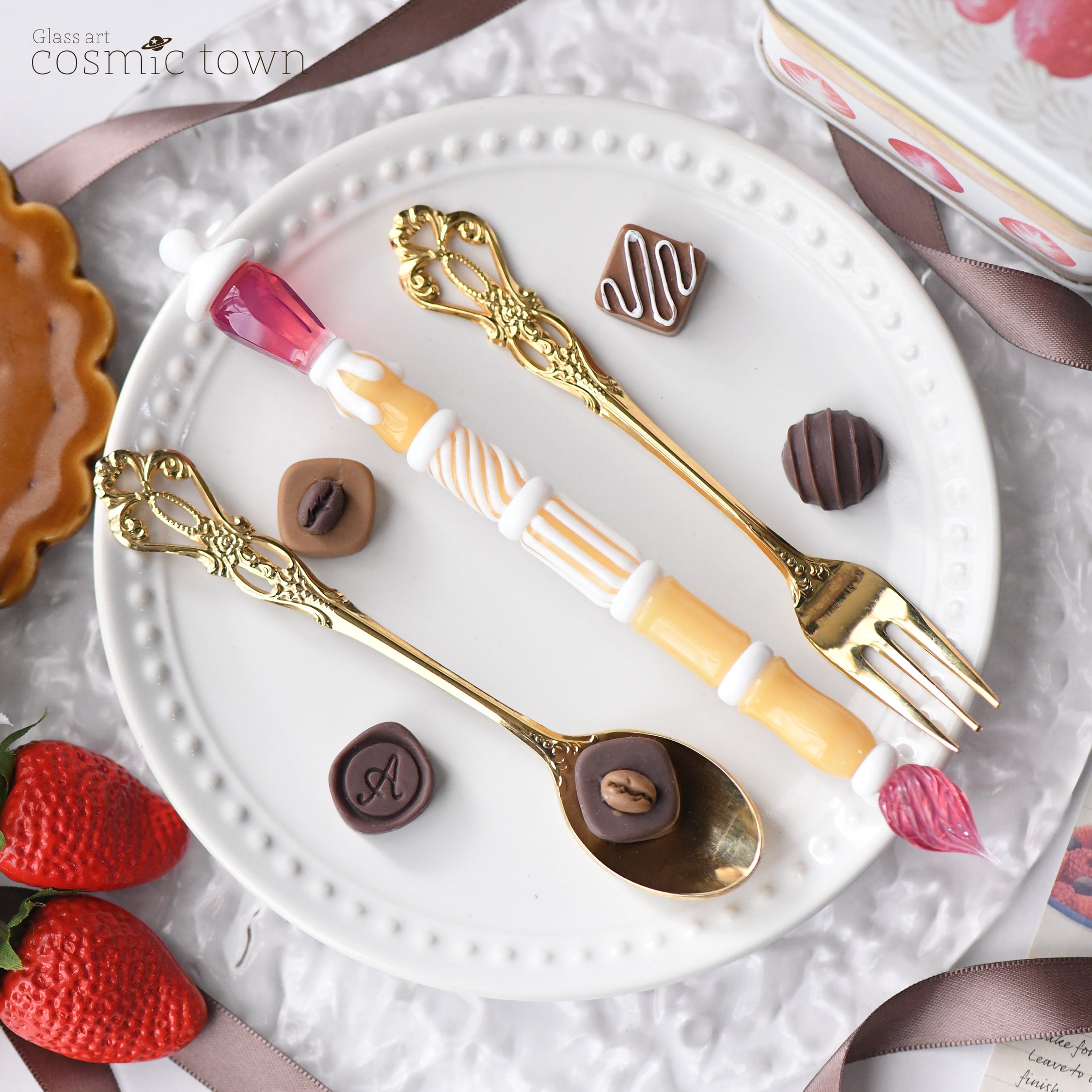 街灯ガラスペン / ショートケーキ【cosmic town】260223-4