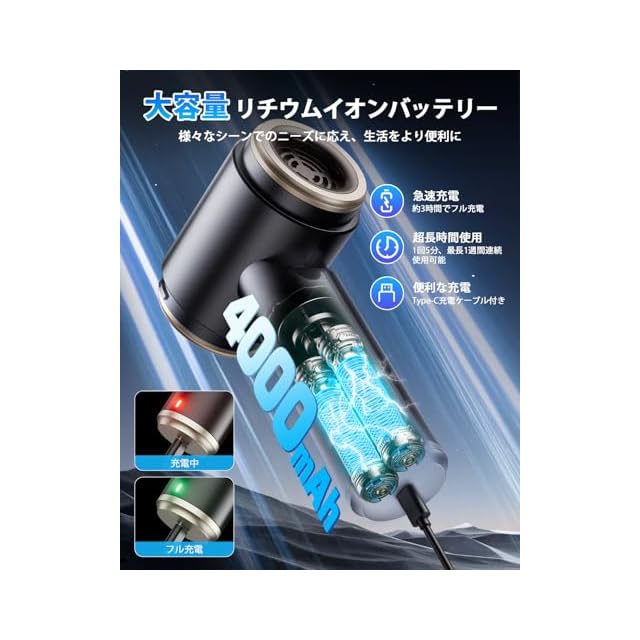 新登場】 ハンディクリーナー コードレス 強力吸引力【吹き飛ぶ