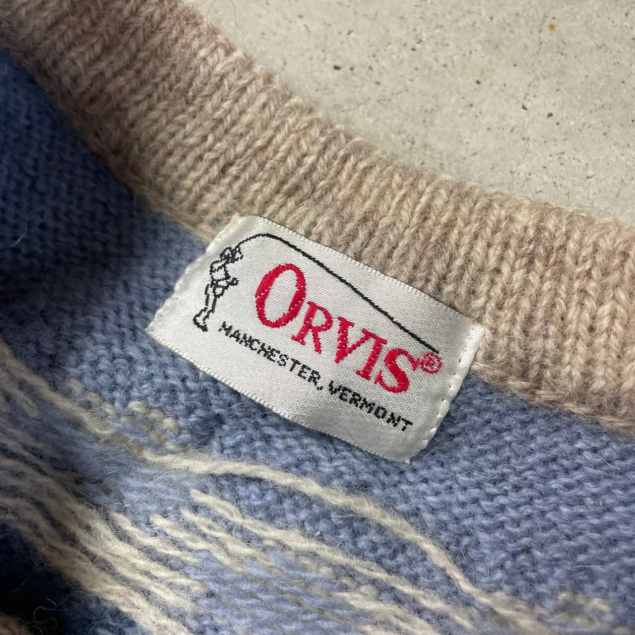 90年代 ORVIS ウール ニットカーディガン 牧場 牛 アニマル レディース