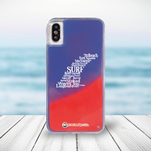 【受注生産】Surf Fin ネオンサンド iPhoneケース（RedBlue）